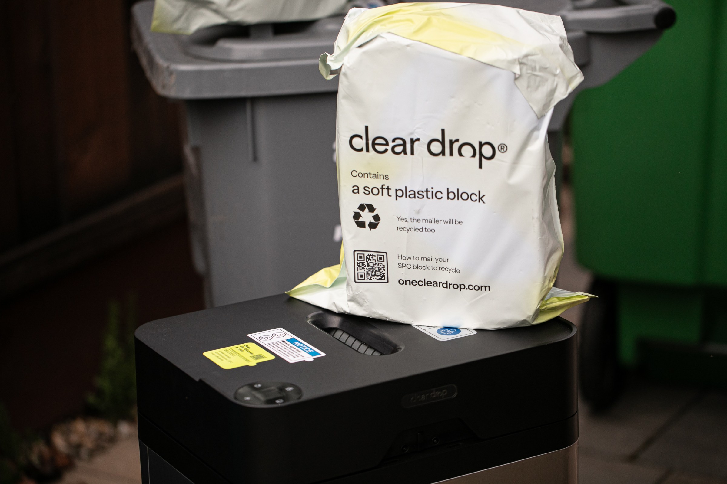 A prepaid mailer baggie. The mailing label is on the other side.