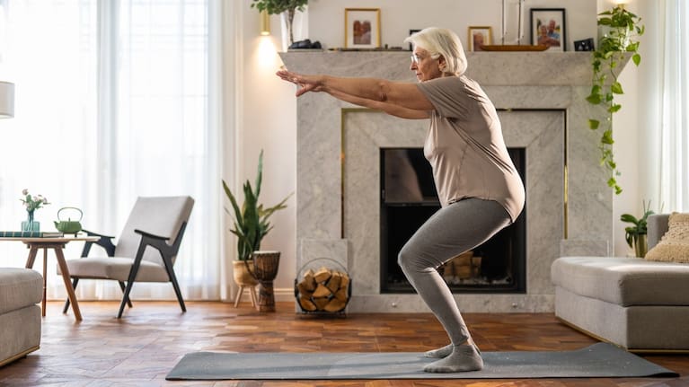 Exercises that target the lower body, such as squats or the leg press, are especially important (file image).