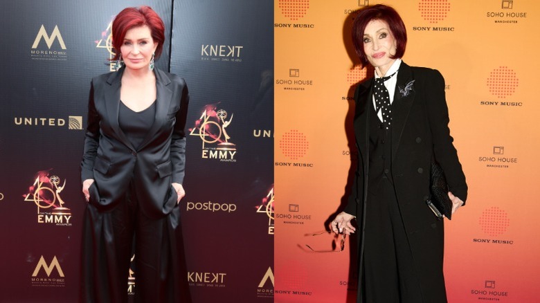 Sharon Osbourne before and after using GLP-1 drugs to lose weight
