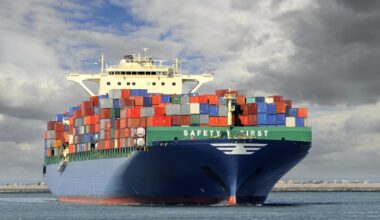 container ship at sea