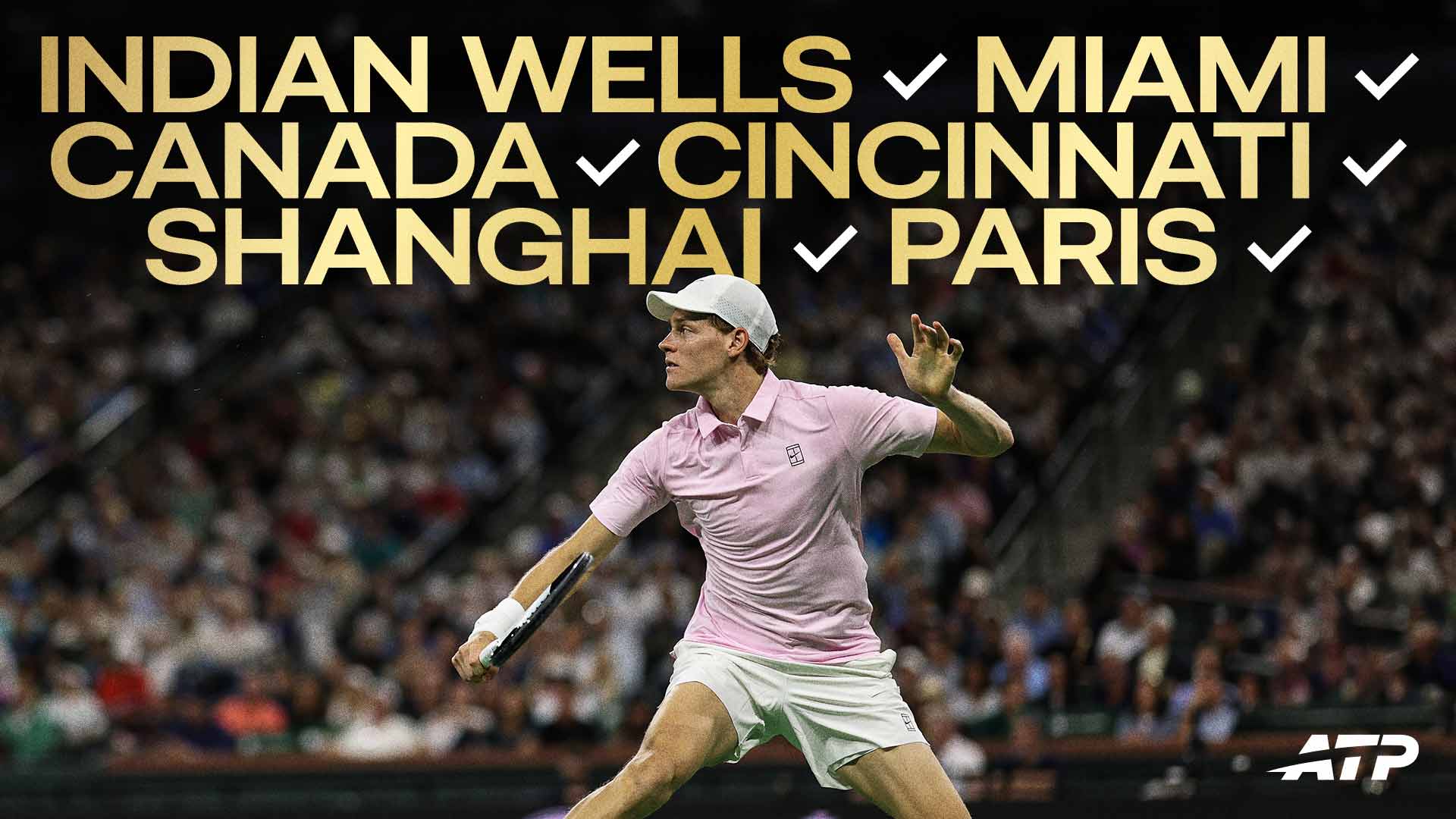 Jannik Sinner has won each of the hard-court ATP Masters 1000 events once.