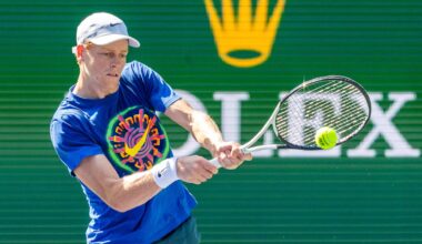 Jannik Sinner is the second seed at the BNP Paribas Open.