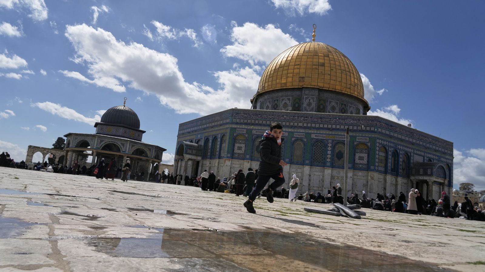 The Al-Aqsa Mosque compound, also known as the Temple Mount, in Jerusalem's Old City. Pic: AP
