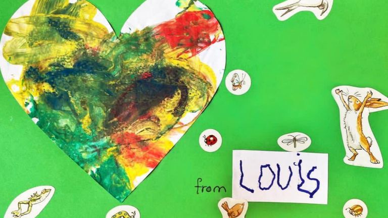 Prince Louis' Mother's Day card 2021. Pic: Kensington Palace Twitter