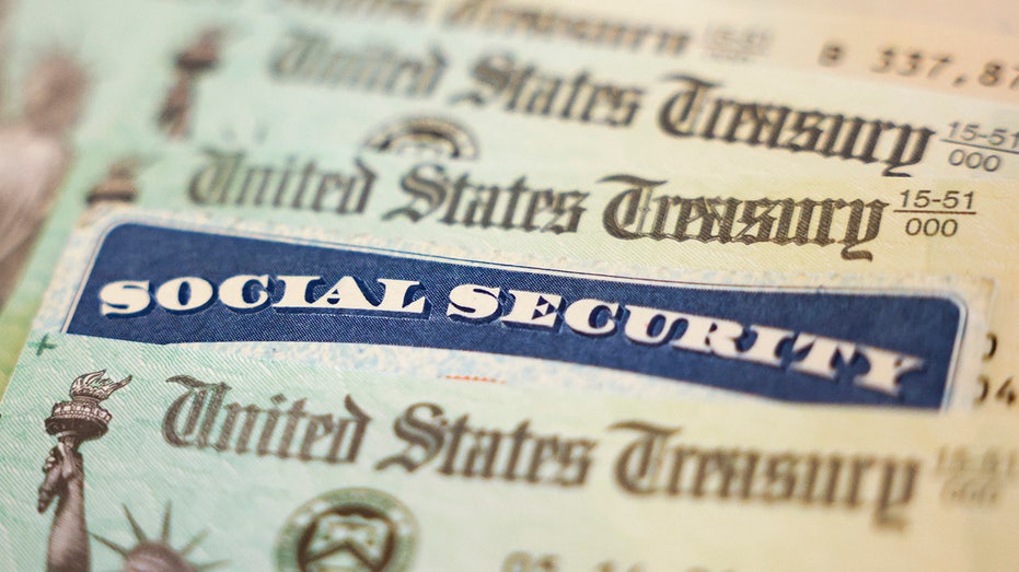 Social Security benefits card and U.S. Treasury checks.