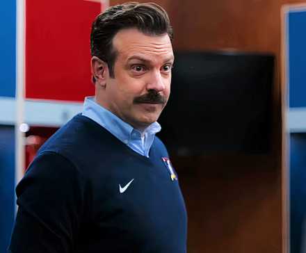 Ted Lasso looking stricken in Ted Lasso season 3
