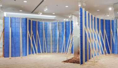 alsar-atelier repurposes raw construction materials as reversible enclosed exhibition booth