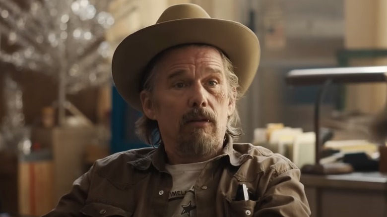 Lee Raybon (Ethan Hawke) pleads his case in The Lowdown