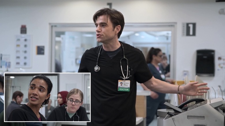 Samira and Langdon in The Pitt