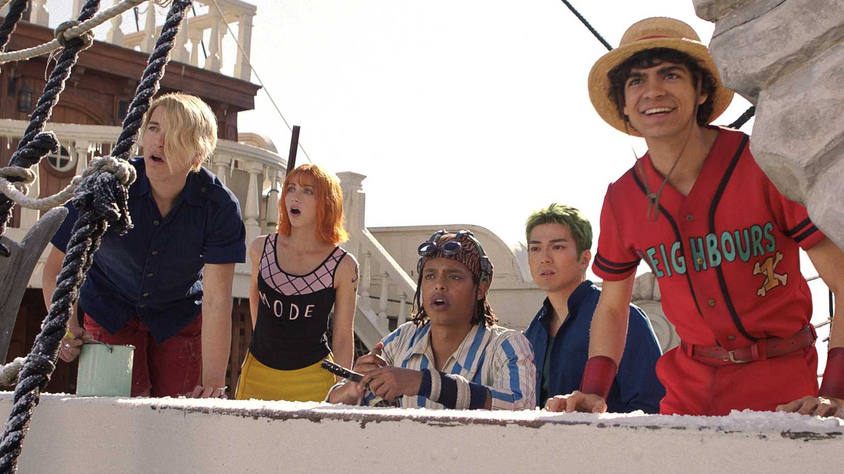 The Straw Hat crew in One Piece season 2.