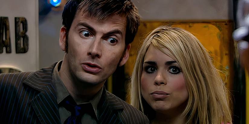 The Tenth Doctor and Rose are together in Doctor Who The Impossible Planet