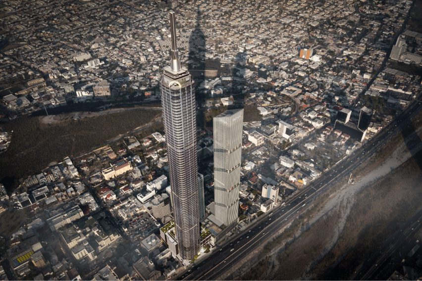 Torre Rise under construction in Monterrey