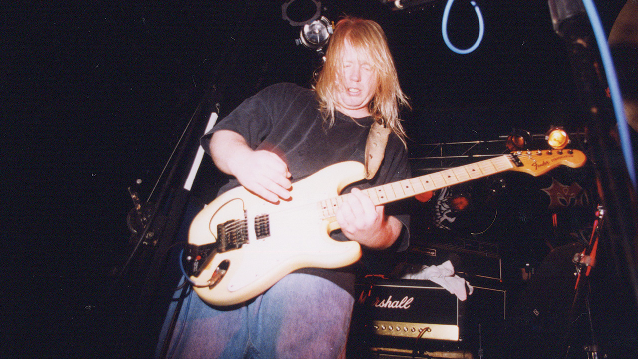 Nile&rsquo;s Karl Sanders performing live in 2000