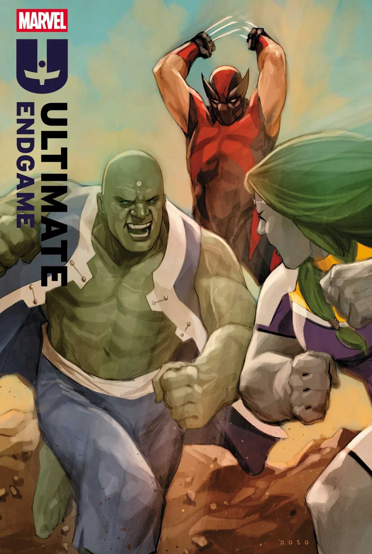 ultimate endgame cover showing wolverine vs hulk
