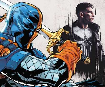 Deathstroke with Frank Castle Punisher in background