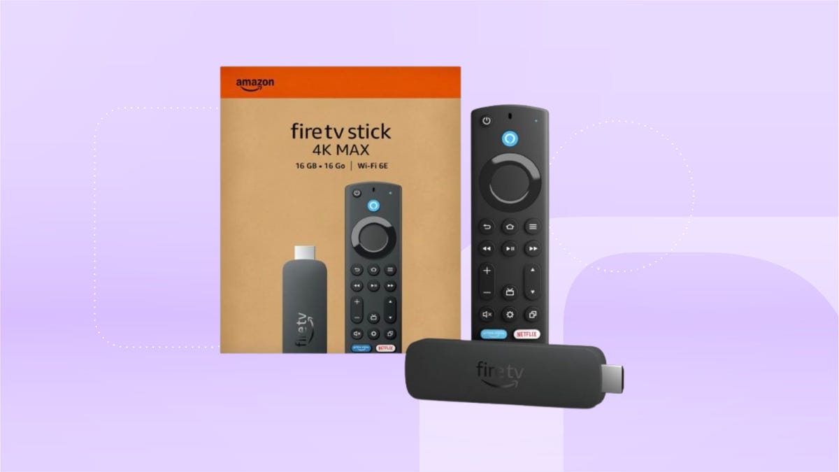 From left: Amazon Fire stick 4k max box, wireless receiver and remote control.