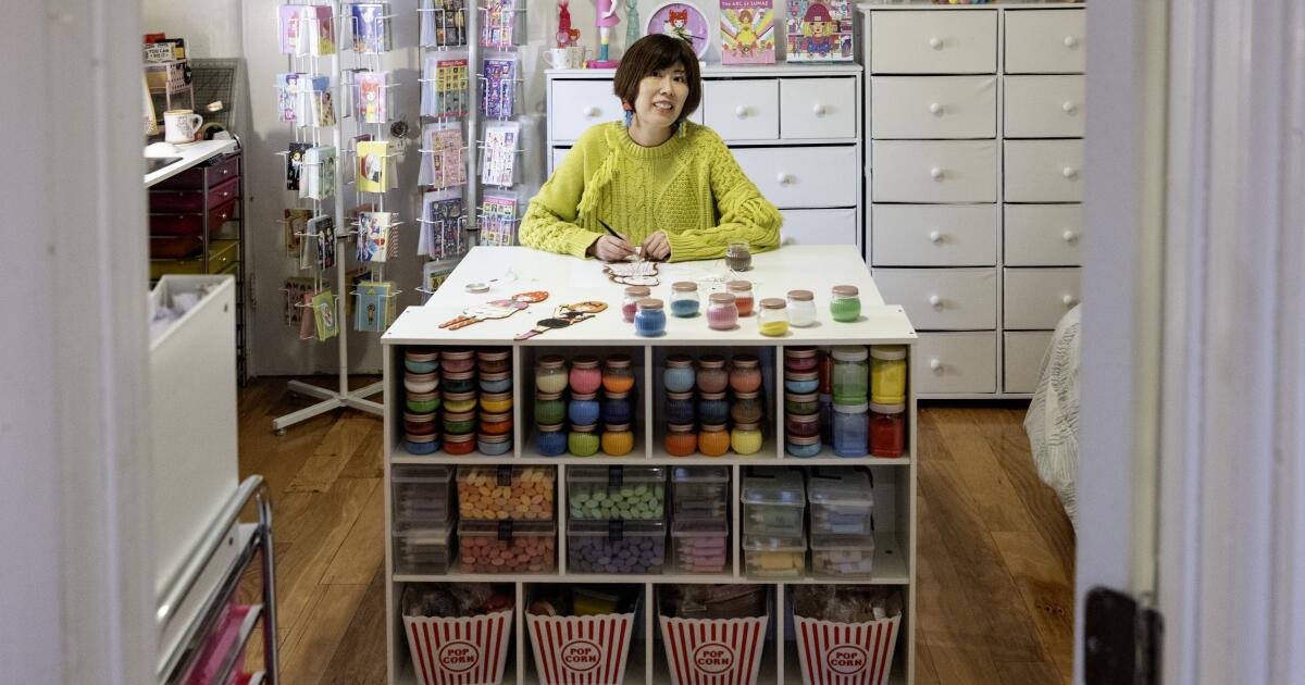 L.A. artist turns colorful sand into whimsical art (and sunae kits)