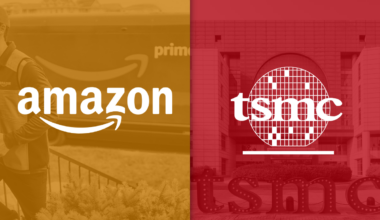 Amazon and TSMC's logos side-by-side.