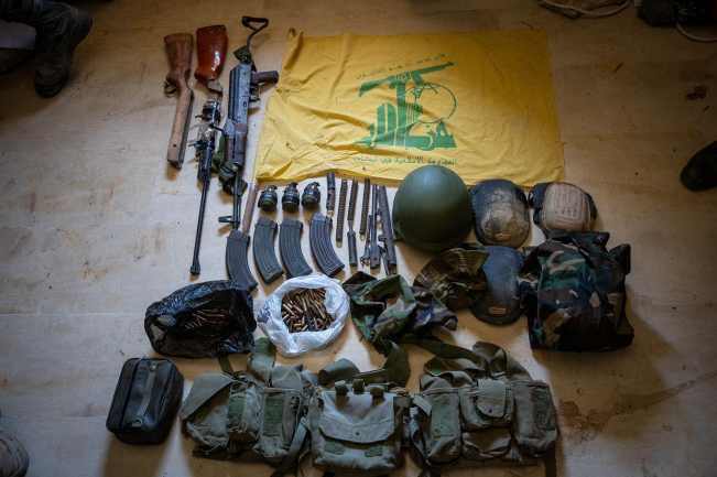 Combat equipment seized during activity in south Lebanon (IDF spokesperson, March 14, 2026)