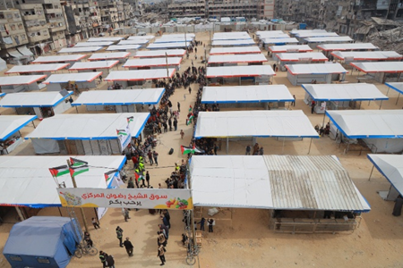 Inauguration of the new market (Facebook page of the Gaza municipality, March 13, 2026)