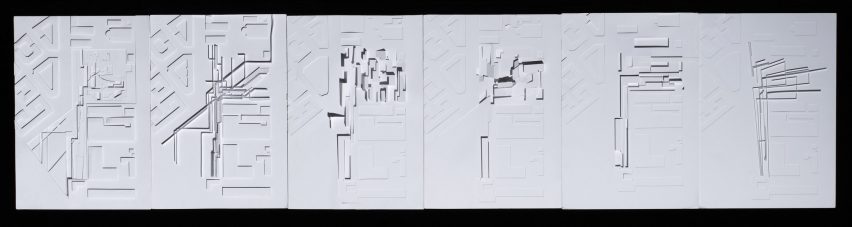 MAXXI museum relief models by Zaha Hadid