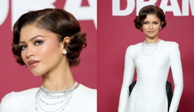 Zendaya in custom Louis Vuitton at the "The Drama" premiere on March 24 in Paris.