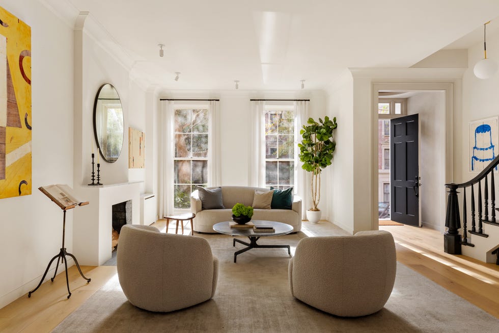 Cozy modern living room with natural light