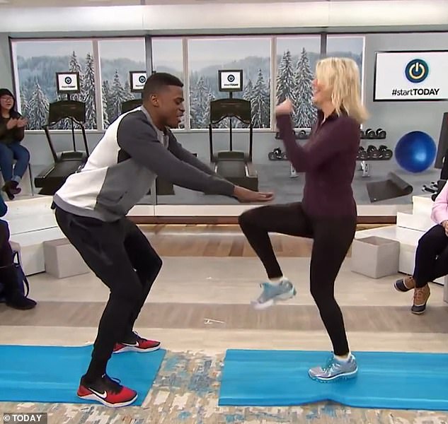 In January 2018, she demonstrated a range of high-intensity interval training (HIIT) moves