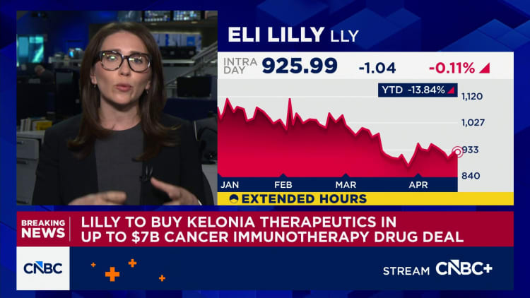 Eli Lilly to buy Kelonia Therapeutics in up to $7 billion cancer immunotherapy drug deal
