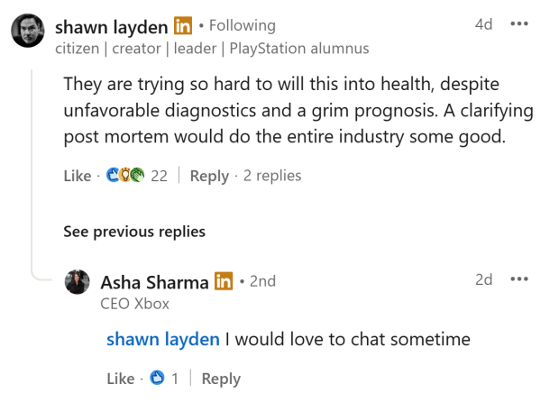 Xbox CEO 'would love to chat' with ex-PlayStation boss Shawn Layden about Game Pass 2