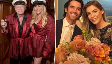 Hugh Hefner’s widow, Crystal Harris, marries James Ward in romantic island ceremony