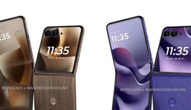 New Motorola Razr Ultra leaks in wood-grain and purple-blue colors