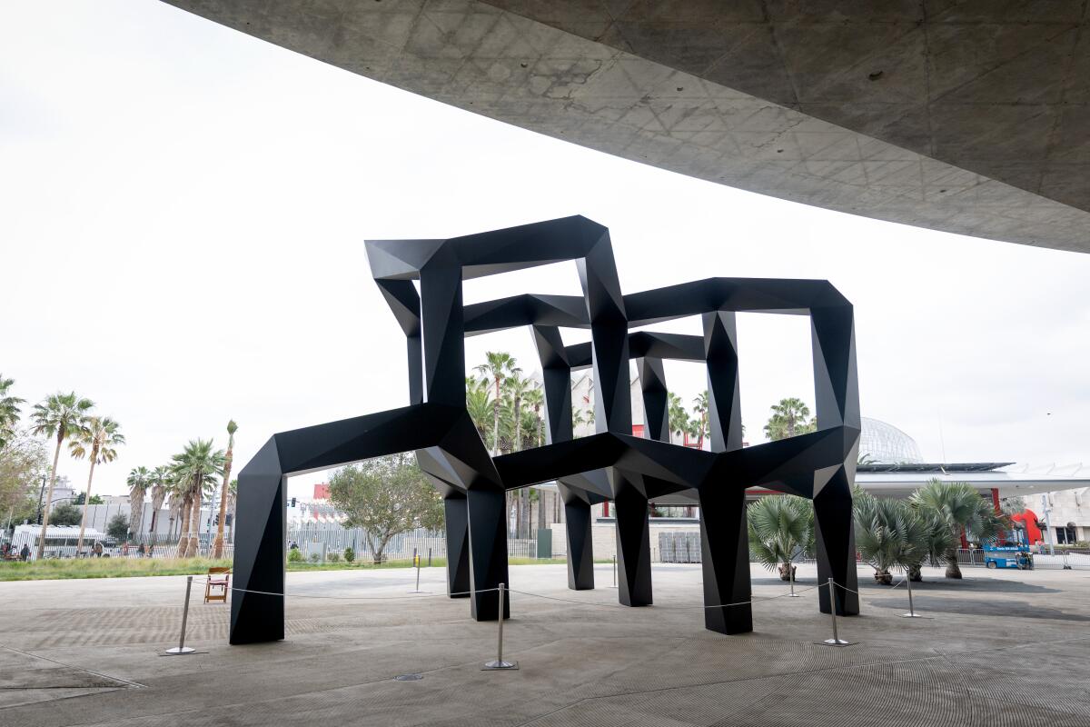 The exterior of the David Geffen Galleries.