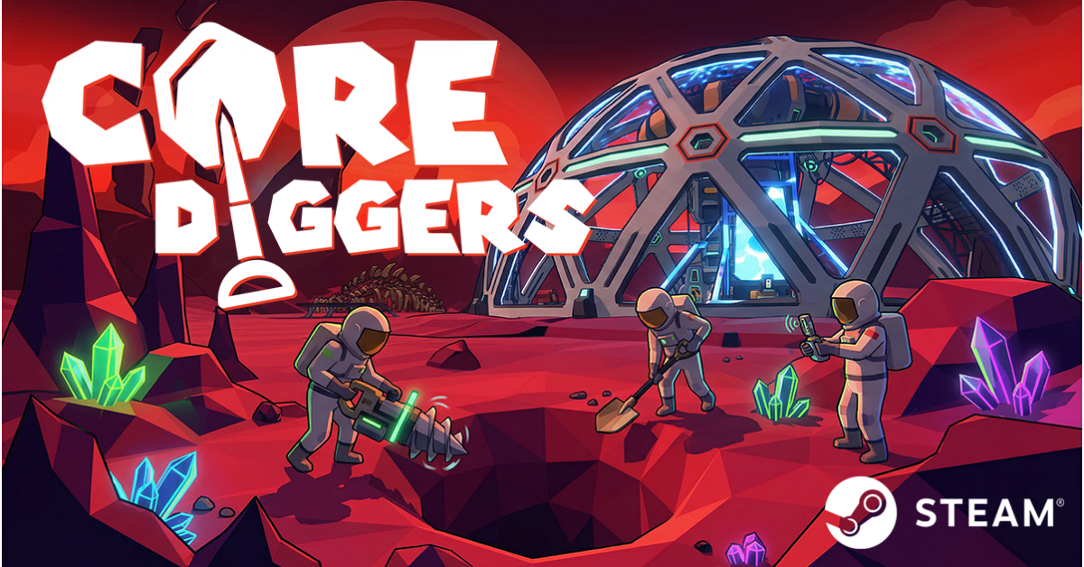 Gap Zero Games Announces Core Diggers, a 1-6 player co-op sci-fi themed digging game
