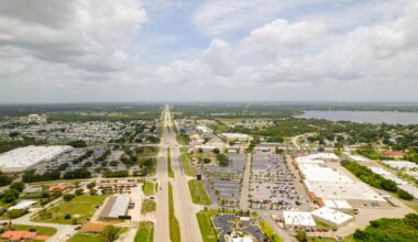 Aerial view of Sebring, Florida