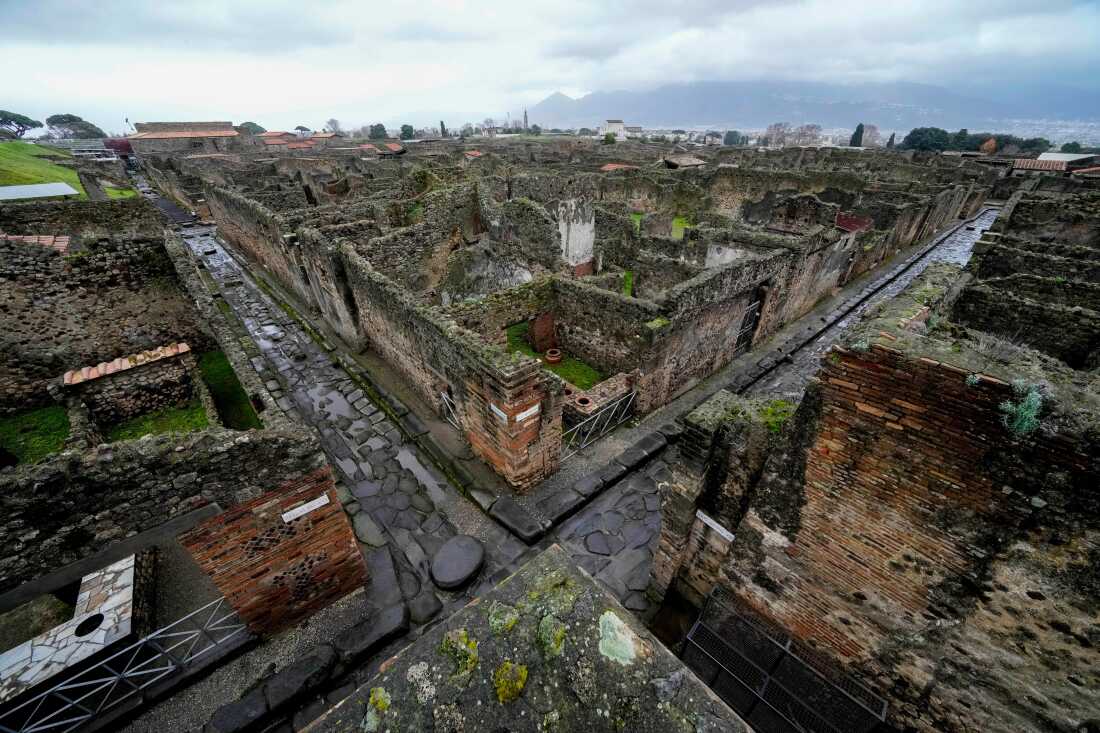 FILE - A view of the Pompeii Archeological Park, near Naples, southern Italy, on Dec. 14, 2022.