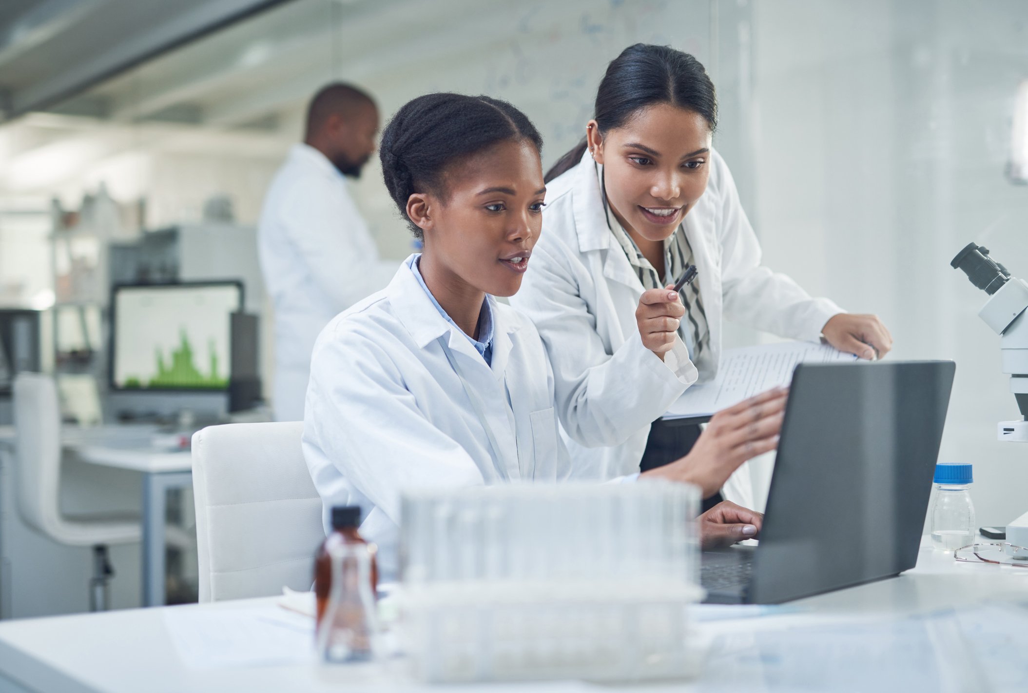 Scientists working in a lab.