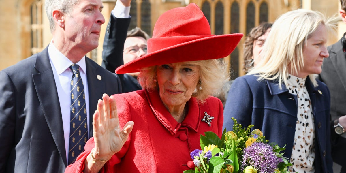 Queen Camilla Wore a Historic Cross-Shaped Diamond Brooch on Easter Sunday 2026