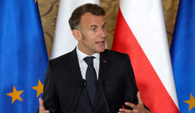 Middle East war live: Macron blames ‘mistakes on both sides’ for Strait of Hormuz blockade