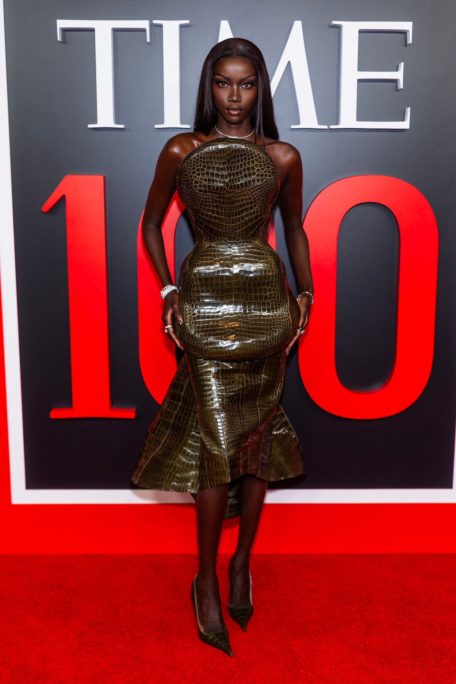 NEW YORK NEW YORK  APRIL 23 Anok Yai attends the 2026 Time100 Gala at Jazz at Lincoln Center on April 23 2026 in New...