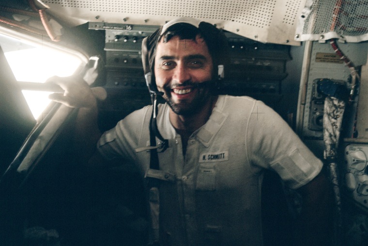 Harrison H. Schmitt aboard the Lunar Module LM