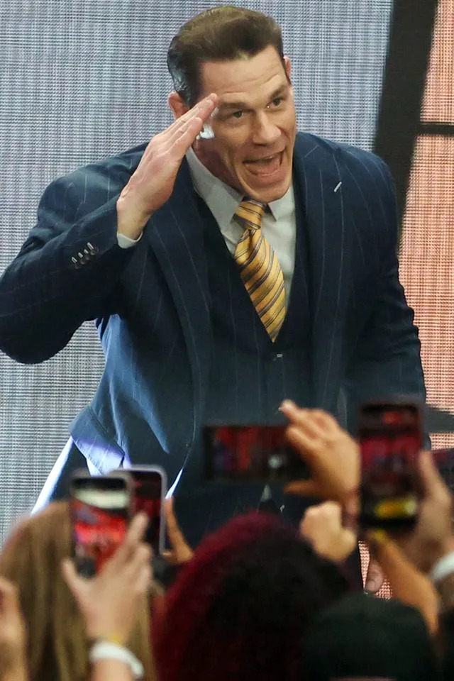 John Cena hosts WrestleMania 42 at Allegiant Stadium on April 18Credit: Ethan Miller/Getty