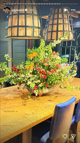 Gigi Hadid's birthday flowers from Bradley Cooper.Credit: Gigi Hadid/Instagram