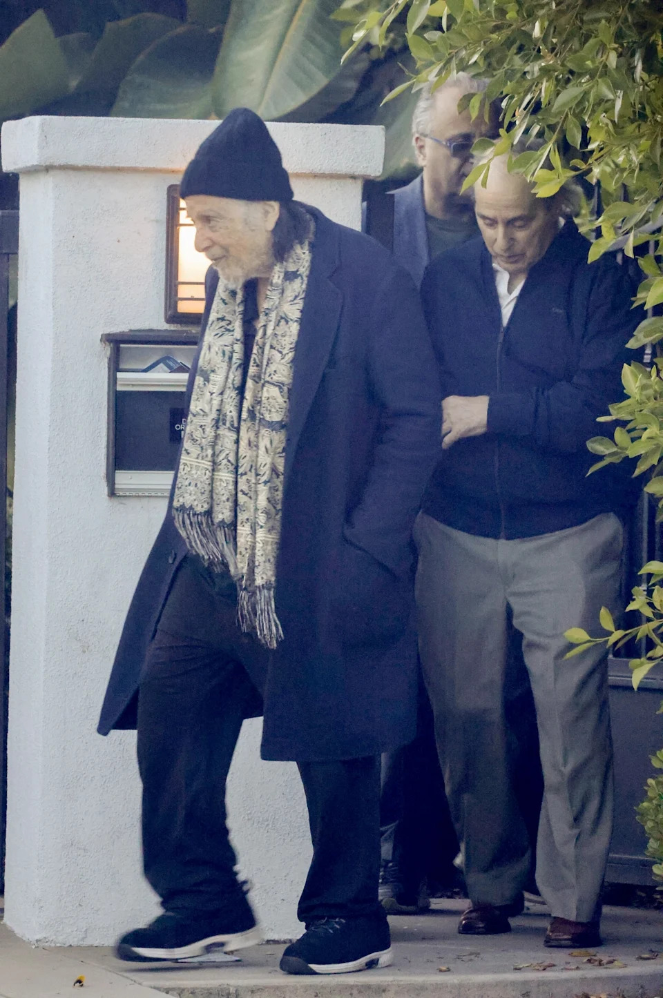 Pacino finished his look with laid-back sneakers. BACKGRID