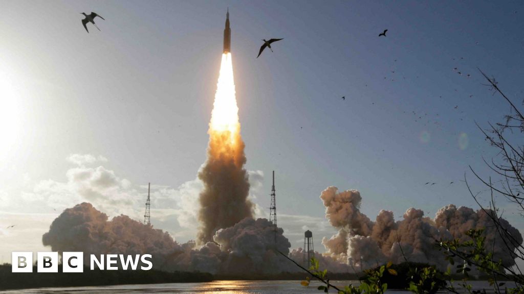 High above Earth, Artemis II crew prepare to thrust on to the Moon - BBC