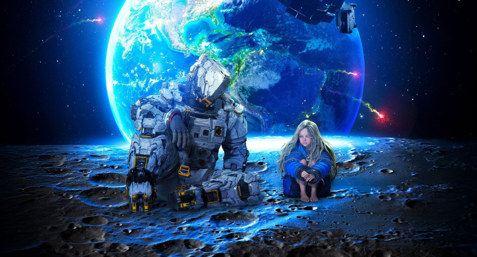 Screenshot from the sci-fi video game "Pragmata"