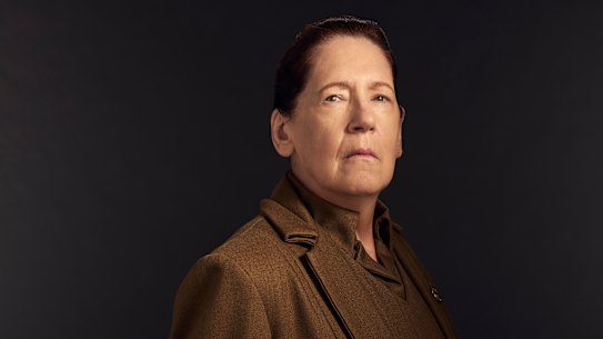 Ann Dowd as Aunt Lydia in The Testaments.