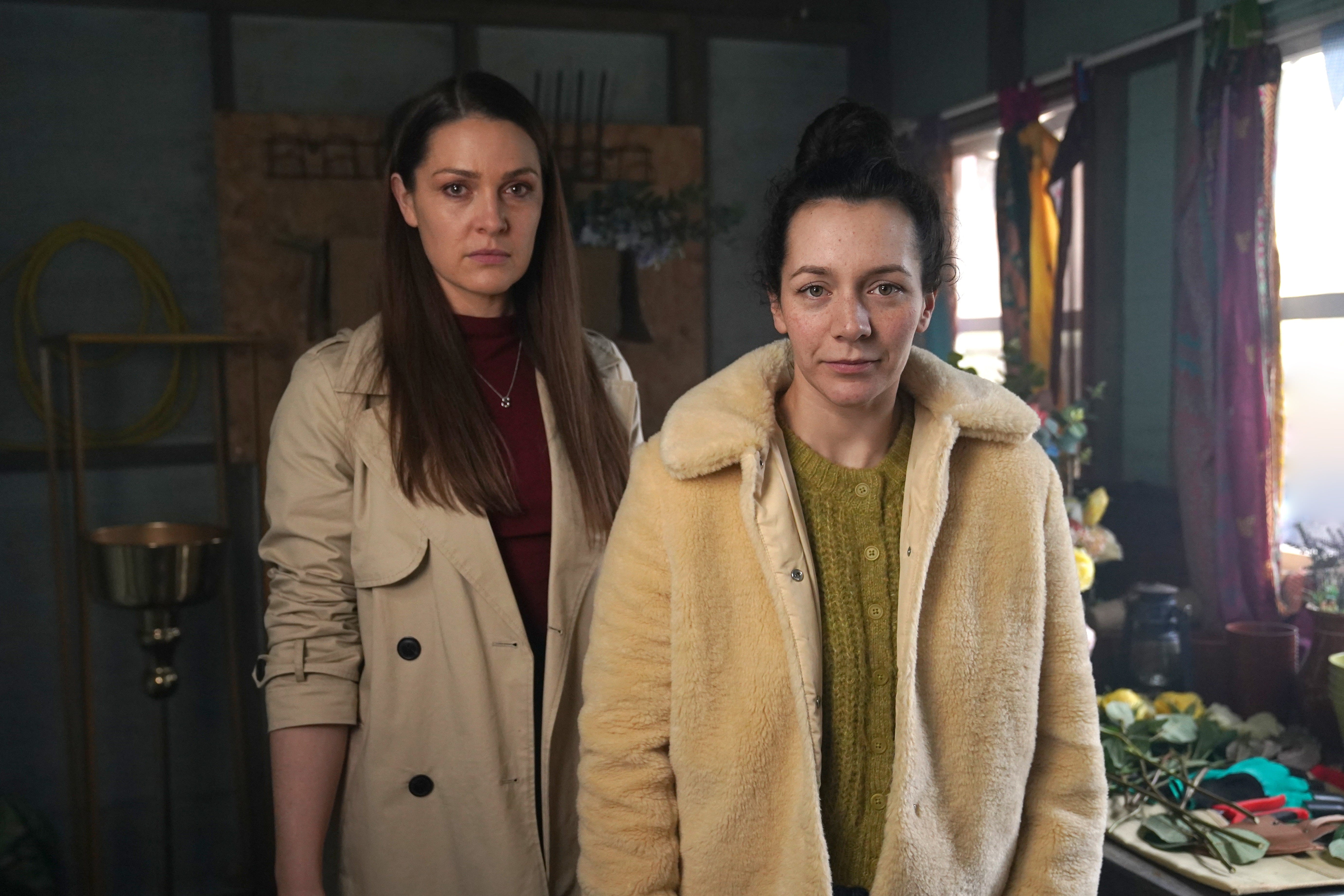 cleo mcqueen and sienna blake in hollyoaks