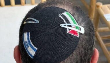 Police detain professor for wearing kippa with Israeli and Palestinian flags - Haaretz