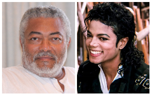 Former President Rawlings and pop music sensation Michael Jackson